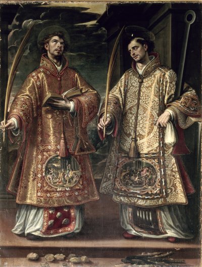 Saint Laurent et Saint Étienne, 1580 - Alonso Sánchez Coello